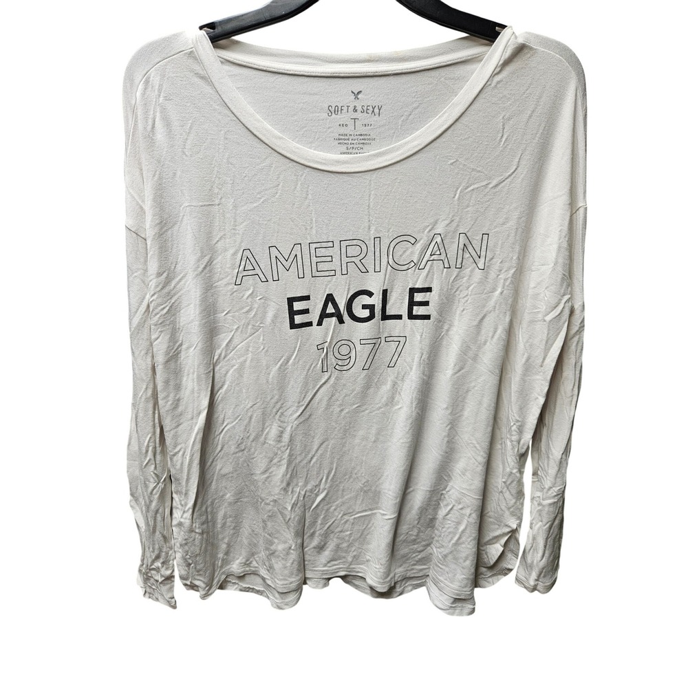 American Eagle Soft & Sexy Long‎ Sleeve T Shirt Top, Women's Small